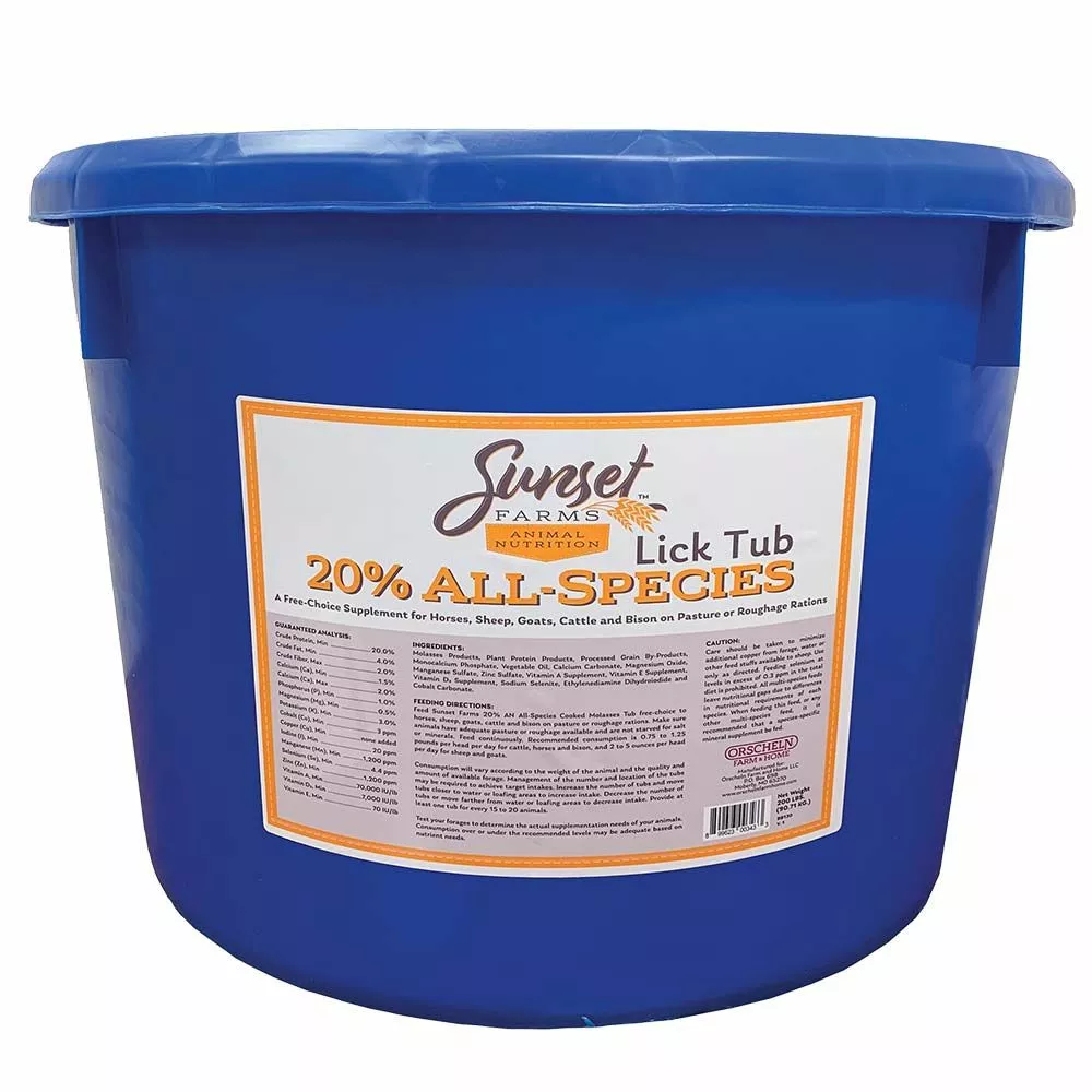 Promo π Sunset Farms All Species 20% Tub 200 Lb. π 3 Promo π Sunset Farms All Species 20% Tub 200 Lb. π