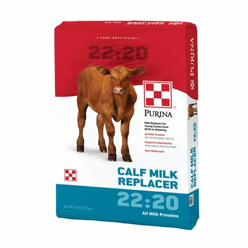 Brand new π Purina 22-20 AM Non Medicated Calf Milk Replacer 25 Lb. β 3 Brand new π Purina 22-20 AM Non Medicated Calf Milk Replacer 25 Lb. β