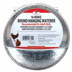 Hot Sale ✔️ Little Giant Galvanized Round Hanging Poultry Waterer 16 Oz. 🧨